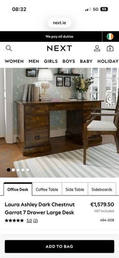 Laura Ashley Chestnut Desk
