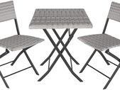 _Polyrattan Bistro Set 3-Piece for Garden