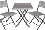 _Polyrattan Bistro Set 3-Piece for Garden
