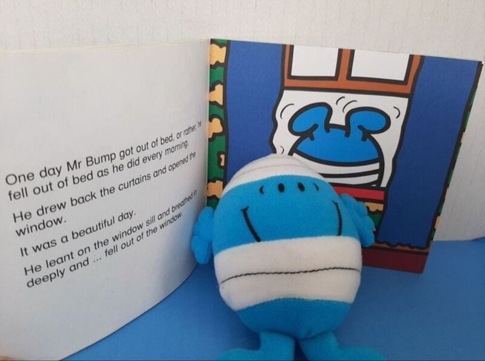 Vintage Mr Men book 1976 and new Mr Funny toy