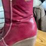 ladies wine boots Image 3
