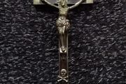 Antique French Pectoral Crucifix with Skull and Crossbones