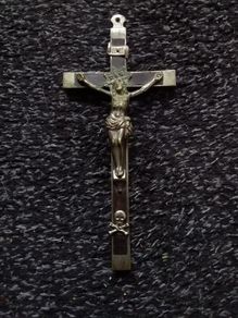 Antique French Pectoral Crucifix with Skull and Crossbones