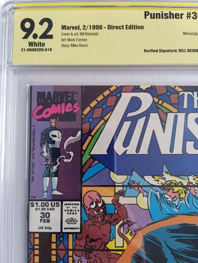 The Punisher Issue 30 CBCS / CGC 9.2 Signature Series Certified Graded Comic Framed  DC Marvel
