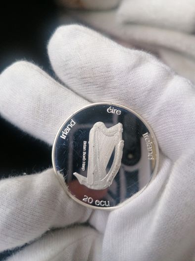 1995 Ireland Silver Proof 20 ECU Coin