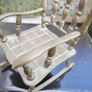Vintage brass rocking chair, dolls, Teddy bear chair H 6,5" 4 x 5" Image 3
