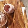 Side Table Solid Wood E Cube 60 cm High Living Room Table Design Brown Countr Image 2