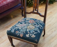 Edwardian Inlaid Nursing / Feeding Chair on Castors
