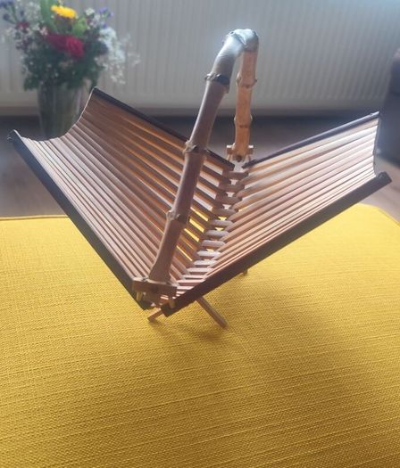 Mid Century Modern Bamboo and teak Fruit Basket