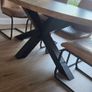 Ez Living Oval Rustic Oak Dining Table and Chairs Image 3