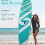 Paddle Board Stand Up Paddle Board Inflatable Paddleboard SUP Board with Premium Full Accessories 120"x30"x6" for Youth & Adults Have Fun in Oceans, River and Lakes (FREE POSTAGE) Image 5