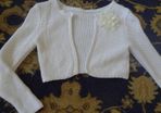 Girls white bolero top 5-6yo