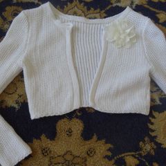 Girls white bolero top 5-6yo