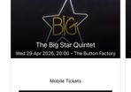 2 x Big Star Quintet (REM / Teenage Fanclub)  29th April