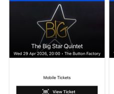 2 x Big Star Quintet (REM / Teenage Fanclub)  29th April