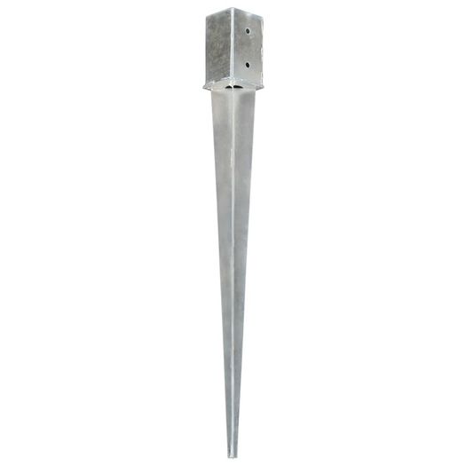 Ground Spikes 6 pcs Silver 8x8x91 cm Galvanised Steel
