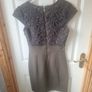 Lila Calypso dark green fitted dress with lace. Image 5
