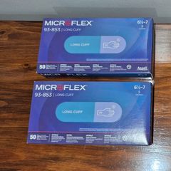 Ansell Microflex 93 853 Heavy Duty Nitrile Gloves 2 x Boxes of 50 Size S