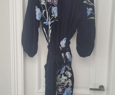 Asos Edition Midi Shift Navy Velvet Dress