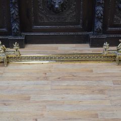 19th Century French Gilt Bronze Fireplace Fender