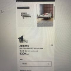 Black metal double bed frame