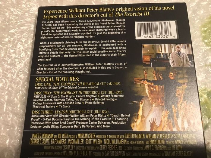 EXORCIST 111  4K UHD Collectors Edition with rare Slipcover Shout Factory