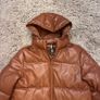 Padded Faux Leather Coat Image 3