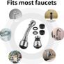 4 Pcs Kitchen Tap Spray Head Adapter, Universal Kitchen Tap Extension for Kitchen Tap, Bathroom Kitchen Sink Faucet Extender Tap Aerator, Flexible 360 Swivel for Kitchen Tap, 2 Modes/2 Long+2 Short Image 5