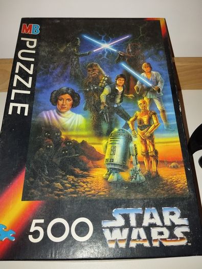 vintage Star Wars Puzzle + Darth Vader Figure