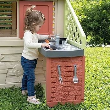LIFE NATURE PLAYHOUSE + KITCHEN PLAYHOUSE. Indoor/outdoor sustainable play with 51% recycled material