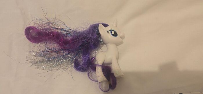 Rarity Glitter Tinsel Brushable 3inch Reboot MLP G4.5 G4 My Little Pony