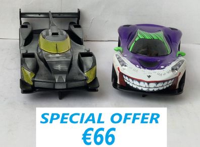 Scalextric Batman vs Joker Slot Car Twin Pack ( C4142 & C4140 TV Street supercar )