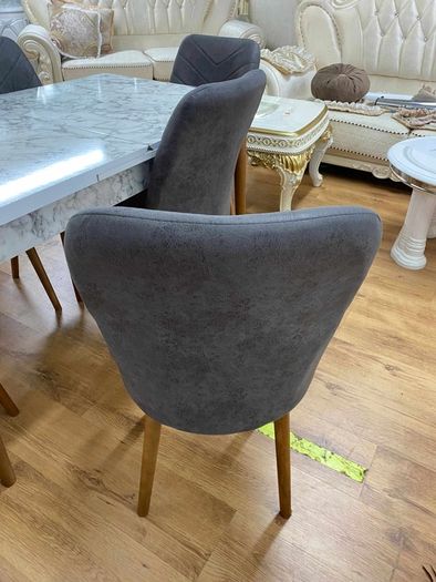 Formica Topped Marble Effect Extendable Table With Chairs
