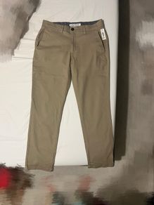 Skinny-Fit Casual Stretch Chino Pants beige brown khaki
