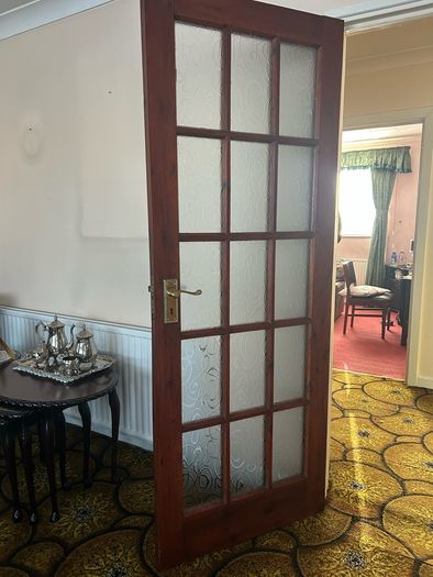 Four 15 panel window internal doors