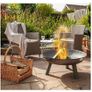 Raw Iron Garden Fire Pit Burner with Handles Image 4