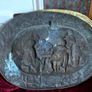 Pair Brass Plaques tavern scenes Image 5