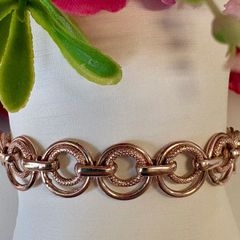 Tesoro 925 Sterling Silver Textured Link Bracelet Brand New in Box