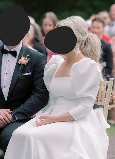 Wedding dress & overskirt