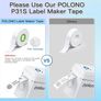 Label Maker Machine with Tape, P31S Portable Bluetooth Label Printer, Wireless Handheld Sticker Maker Mini Label Makers with Multiple Templates for Organizing Storage Barcode Office Home, White Image 3