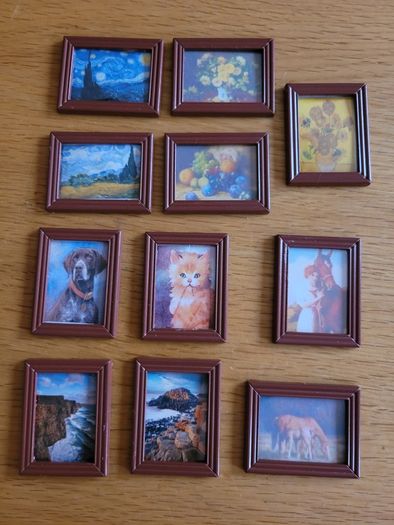 Miniature Paintings, pictures for dolls houses