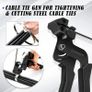 Cable Tie Cutter Gun - Stainless Steel Crimper Tensioning and Cutting Cable Tie Tool, Metal Zip Tie Wrap Fasten Gun Pliers for Stainless Steel Cable Ties Image 2
