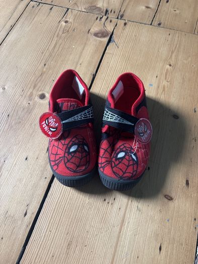 Size 27 Spiderman slippers