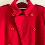 Sisley Red Pea Coat - UK6 Image 2