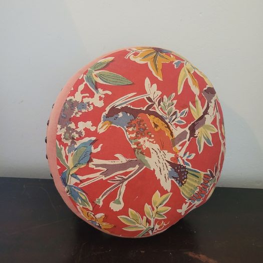 Vintage upholstered footstool