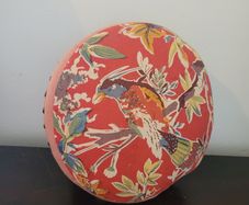 Vintage upholstered footstool