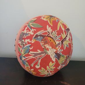 Vintage upholstered footstool