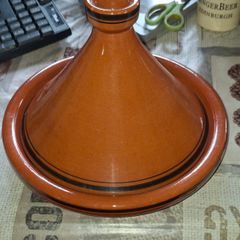 Authentic Moroccan Clay Tagine Pot Traditional Conical Ceramic Cookware, Bring the flavors of North Africa right into your kitchen with this beautiful, traditional Moroccan Tagine. Postage available or Collection,