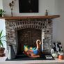 Hand carved rocking swan Image 4
