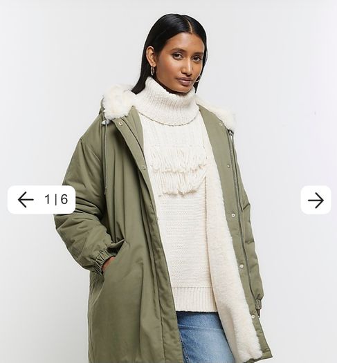 River Island Fur Lined Coat